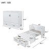 NicBex Queen Size Murphy Bed 80.1" Wooden Queen Bed Frame Wall Bed with 2 Spacious Drawers and USB Ports for Apartment and Living Room - 2 of 4
