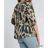 Women's Two Tone Abstract Print Blouse - umgee - 4 of 4