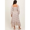 Pinkblush Ivory Floral Smocked Handkerchief Hem Maternity Maxi Dress - 3 of 3