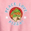 Boys' - Teenage Mutant Ninja Turtles - Peace Love Pizza Graphic Long Sleeve Fleece Sweatshirt - 2 of 4