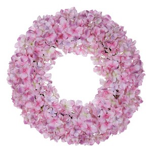 Vickerman 20" Real Touch Hydrangea Wreath - 1 of 4