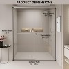 NicBex Shower Door 72"H Semi-frameless Double Bypass Sliding Shower Door with 1/4" (6mm) Tempered Glass for Walk-in Shower for Bathroom - 2 of 4