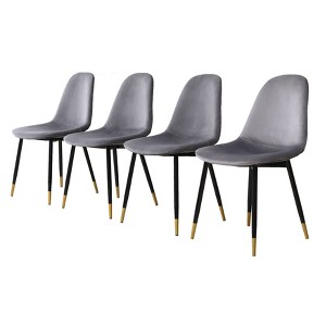 NicBex Dining Chair Set of 4 Contemporary Upholstered Fabric Kitchen Dining Room Chair with Metal Legs - 1 of 4