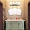 Tangkula Bathroom Vanity Lamp Brushed Nickel Wall Mounted Vanity Lighting Fixture with White Glass Shade Wall Sconce Pendant Lamp (Nickel, 4) - 3 of 4