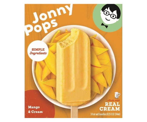 Jonny Pops Mango & Cream Ice Cream Bars - 3pk