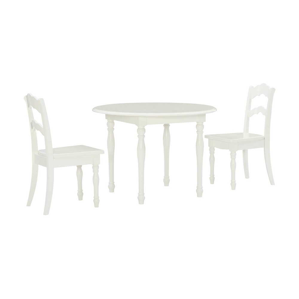 Photos - Dining Table Londyn Modern Solid Wood Vanilla Finish Kids' Table and 2 Chairs Set - Pow