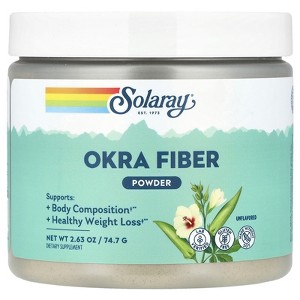 Solaray Okra Fiber Powder, Unflavored, 2.63 oz (74.7 g) - 1 of 2