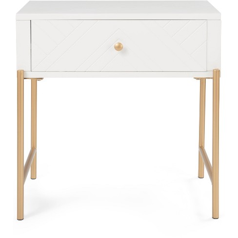 White shop side desk