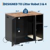 Litter Robot Enclosure,Cat Litter Box Furniture Hidden,Large Cat Litter Box Enclosure Cabinet, Mat and Dog-Proof Shelf for Self-Cleaning Litterboxes - 2 of 4