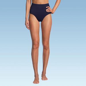 Lands' End Women's Sculpting Suit Chlorine Resistant Targeted Control Retro High Waisted Bikini Swim Bottoms - 1 of 4