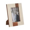 Rustic Wood & Resin Picture Frame - Casual Home Style - Tabletop or Wall Display for Home, Office, Bedroom & Living Room - 9" Ivory & Tan - 2 of 4