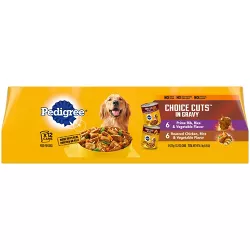 Pedigree Choice Cuts In Gravy Beef Prime Rib & Roasted Chicken Wet Dog Food - 13.2oz/12ct Variety Pack