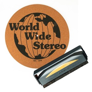 World Wide Stereo Record Care Kit with 12" 1979 Special Edition Cork Slipmat and Anti-Static Record Brush - 1 of 4