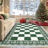 Christmas Plaid  Rug - Washable Non-Slip Reindeer Rug, Stain Resistant Foldable Floor Mat for Entryway, Porch, Bedroom, Multiple Sizes & Colors - 2 of 4