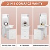 CAVINAS 3 in 1 with Open Top Mirror Vanity Mirror Visible Glass Table Top Compact Vanity Modern Mini Vanity for Bedroom - 2 of 4