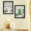 2Piece Vignette Woodland Critters for Christmas Black Framed Wall Art for Living Room, Bedroom Wall Art Print for Home Decor by Lisa Kennedy - 3 of 4