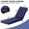 Crestlive Products Patio Outdoor Chaise Lounge Cushion Beige 2 PC - 2 of 4