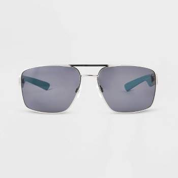 Men's Metal Aviator Sunglasses - All In Motion™ Silver