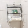 Anna-Kaci Women's Clear Hanging Shower Organizer with Touch-Friendly Phone Pocket Water-Resistant Storage Shelf - Black - 4 of 4