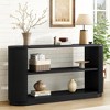 Mirod Modern Entryway Console Table with Open Shelf and Elegant Wood Grain, Slim Sofa Table with Fluted Design - 2 of 4