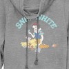 Juniors Womens Snow White and the Seven Dwarves Distressed Woodland Animals Cowl Neck Sweatshirt - 2 of 4