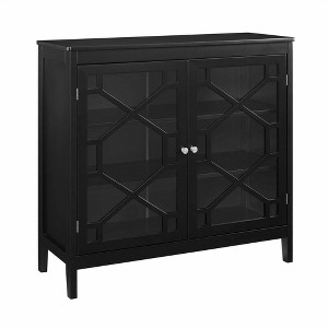 Fetti Black Large Cabinet Black - Linon