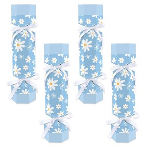 Big Dot of Happiness Blue Daisy Flowers - No Snap Floral Party Table Favors - DIY Cracker Boxes - Set of 12 - 1 of 4