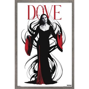 Trends International Wednesday: Season 2 (2025) - Morticia Dove Framed Wall Poster Prints Barnwood Framed Version 22.375" x 34" - 1 of 4