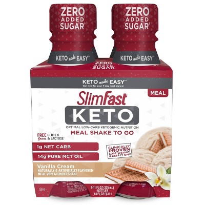 SlimFast Keto Ready To Drink Shake - Vanilla Cream - 4pk