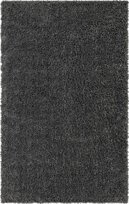 Gray Rectangular Shag Indoor Area Rug