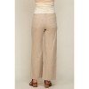 Pinkblush Beige Wide Leg Raw Hem Maternity Jeans - 4 of 4