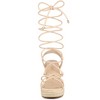 Allegra K Women's Square Toe Lace Up Platform Espadrilles Wedge Heel Sandals - 2 of 4