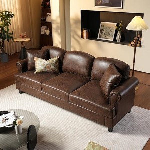 XIZZI 3 Seater Sofa Couch with Deep Seats, Modern Upholstered Sofa with Armrests, Comfy Couches for Living Room, Bedroom and Office - 1 of 4