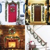 Christmas Garland for Mantle, 6Ft Prelit Garland Christmas Decorations, Poinsettias Flowers & Ball Ornaments for Fireplace Stair Railing Decor - 3 of 4