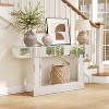 Tribesigns 2-Tier Modern Mirrored Console Table, 63"Long Sofa Behind Couch Table for Living Room, Table with Heavy Duty Base, Silver - 4 of 4