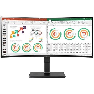 Manufacturer Refurbished LG 34BN77C-B 34" UW-QHD Curved IPS Monitor, Black - 1 of 4