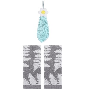 REGALWOVEN 3 Pcs Soft Absorbent Decorative Hand Towels for Bathroom Kitchen - 1 of 4