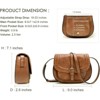 FATMOON Women's Crossbody Bag, Small Saddle Purse and Boho Cross Body Handbags, Vegan Leather - Perfect for Daily Use - 3 of 4