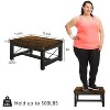 Itopfox Heavy Duty Wooden Step Stool for Adults with Non-Slip Feet, Ideal for Bedroom, Living Room, Bathroom, Kitchen, Supports Up to 500 LBS - 3 of 4