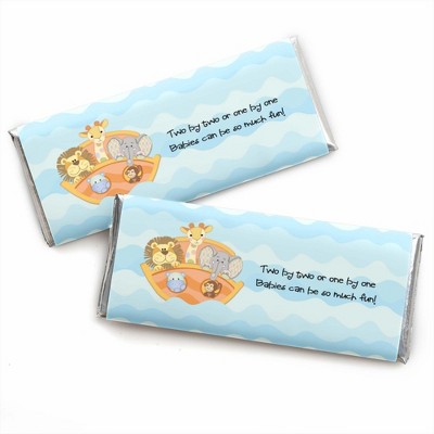 Big Dot of Happiness Noah's Ark - Candy Bar Wrappers Baby Shower Favors - Set of 24