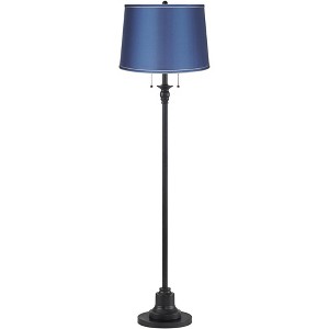 360 Lighting Dyna 58" High Black and Royal Blue Shade 2-Light Floor Lamp - 1 of 4