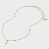 14K Gold Plated Round Initial Pendant Necklace - A New Day™ - 3 of 4