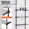 VEVOR Over the Toilet Storage, 4-Tier Adjustable Over Toilet Bathroom Organizer, Low-carbon Steel 53"-132" Tall Storage Shelf Rack,Space Saver,Black - 4 of 4