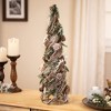 Northlight Flocked Snowflakes and Pinecones Twisted Twig Artificial Christmas Tree - 24.25" - 2 of 4