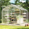 Tangkula 6 x 8 FT Greenhouse for Outdoors Large Walk-in Green House w/ Rain Gutters - 2 of 4