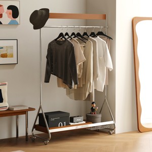 GDFStudio Seraphin Retro Clothes Rack with Lower Storage Shelf - 1 of 4