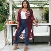 Anna-Kaci Women's Plus Size Lace Cardigan Short Sleeve Open Front Floral Crochet Long Duster - 2 of 4