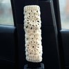 Anna-Kaci Handcrafted Crochet Steering Wheel Cover and Seat Belt Pad Set - Light Beige - 4 of 4