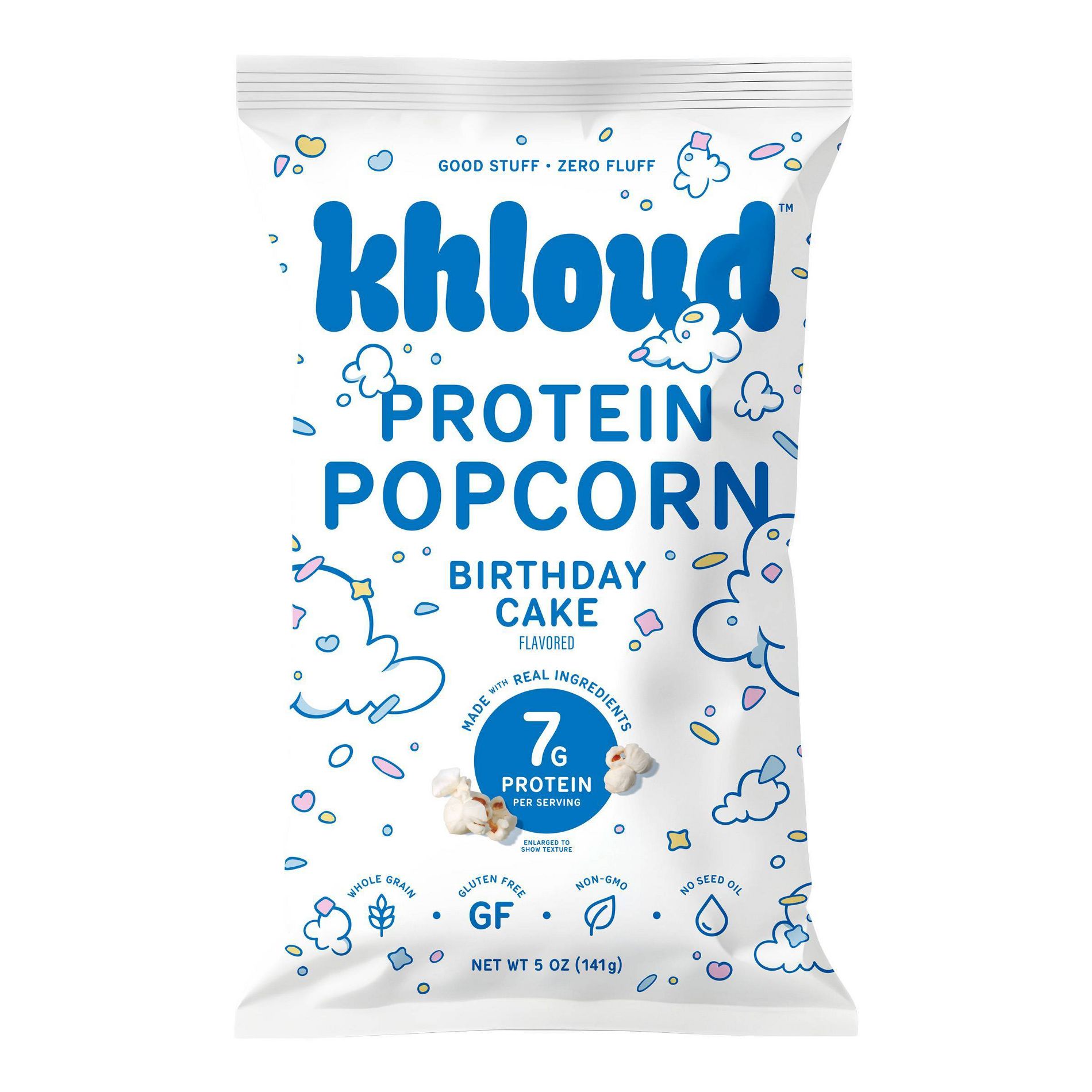 Khloud Birthday Cake Protein Popcorn - 5oz