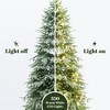 LuxenHome 6.5Ft Pre-Lit Green PE Branches Artificial Spruce Christmas Tree with Metal Stand - 4 of 4